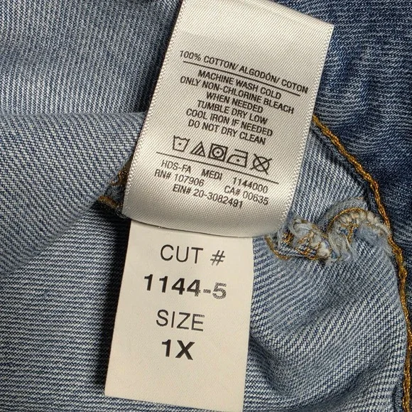 Hudson Trucker Jean Jacket Blue Denim Womens L XL Medium Wash New $215 Classic - Picture 12 of 14